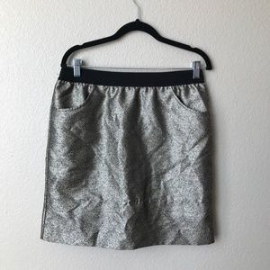 Women's Gold Shimmer Mini Skirt
